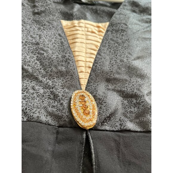 Needles Concepts black/Cream 3/4” sleeved midi dress - Picture 4 of 10